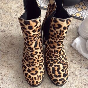 Leopard Print Ankle Boots